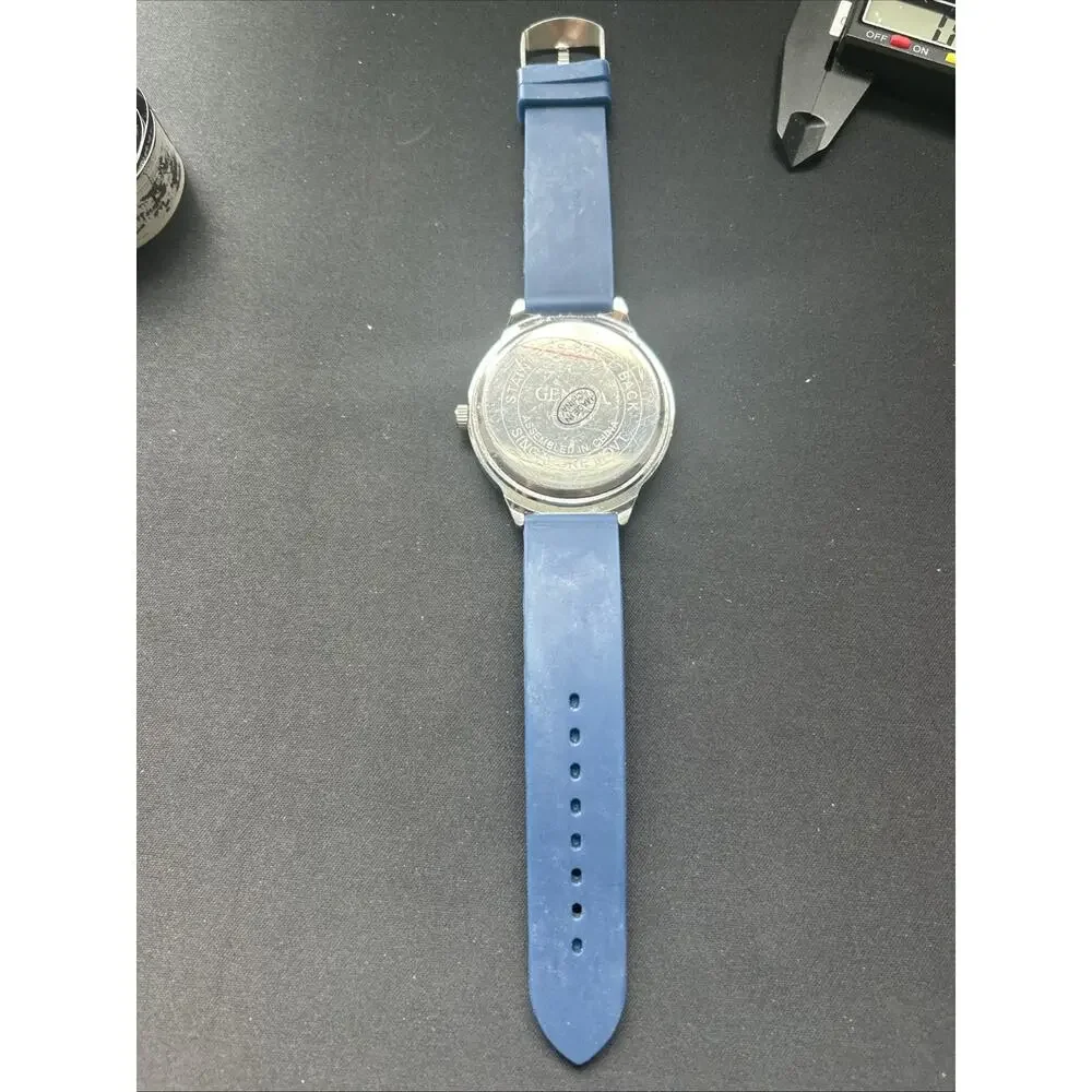 Geneva Blue Zebra Print Dial Quartz Watch